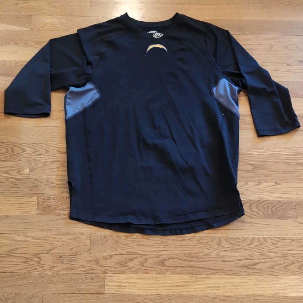 Rawlings NFL Charger's Black and Gray Short Sleeve Tee
